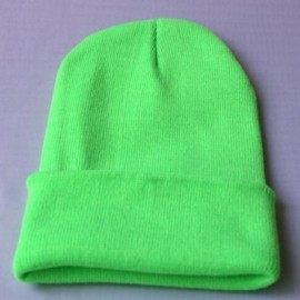 Skullies & Beanies Unisex Slouchy Knitting Beanie Hip Hop Cap & Warm Winter Ski Hat - Green - CN187R7ZU0Y $8.48