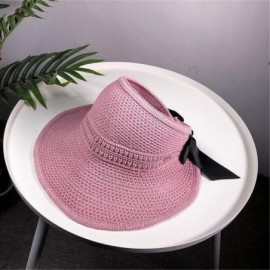 Sun Hats Womens Floppy Summer Sun Beach Hat UPF50 Foldable Wide Brim Straw Hat with Bowknot - B - CW18SGSDMN9 $10.84