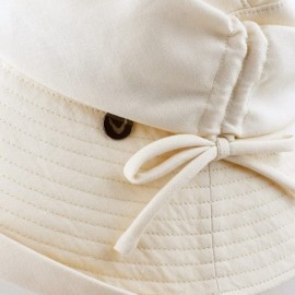 Sun Hats Light Weight Packable Women's Wide Brim Sun Bucket Hat - Renee-beige - C218GQR3N0H $18.45