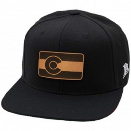 Baseball Caps 'The Colorado' Leather Patch Hat Snapback - Camo - CU18IGQMT5K $28.25