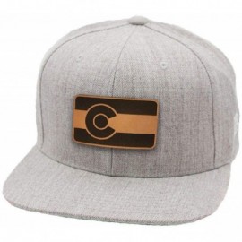 Baseball Caps 'The Colorado' Leather Patch Hat Snapback - Camo - CU18IGQMT5K $28.25