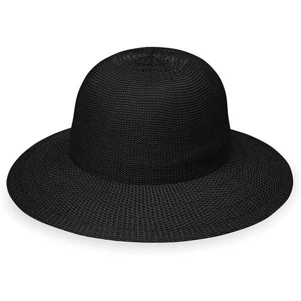 Sun Hats Women's Victoria Sport Hat - Sporty and Compact - Black - C4189A4ANQS $30.09