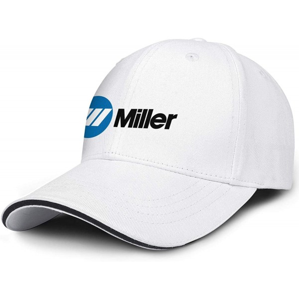 Baseball Caps Mens Miller-Electric- Baseball Caps Vintage Adjustable Trucker Hats Golf Caps - White-84 - CV18ZLEZ00C $13.47