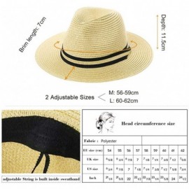 Fedoras Womens Straw Fedora Brim Panama Beach Havana Summer Sun Hat Party Floppy - 00714_white - C118R0R4O3K $22.14