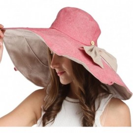 Sun Hats Women's UV Sun Protection Beach Wide Brim Fishing Hat - Red - C012NVE7UEF $37.90