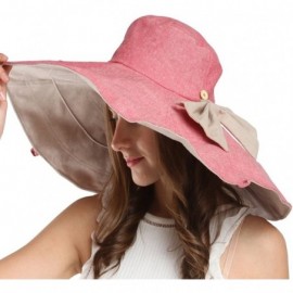 Sun Hats Women's UV Sun Protection Beach Wide Brim Fishing Hat - Red - C012NVE7UEF $22.11