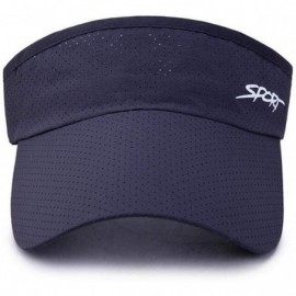 Visors Breathable Men Women Sun Visor Cap Sports Outdoor Adjustable Hat - Khaki - CR18SIZMYYW $11.38