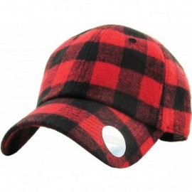 Baseball Caps Casual Lumberjack Plaid Suede Corduroy PU Melange Cap Dad Hat 6 Panel Baseball Classic Adjustable Soft - CQ12LL...