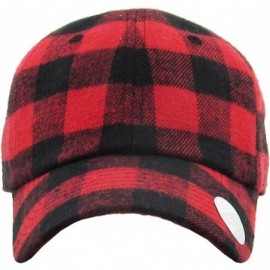 Baseball Caps Casual Lumberjack Plaid Suede Corduroy PU Melange Cap Dad Hat 6 Panel Baseball Classic Adjustable Soft - CQ12LL...