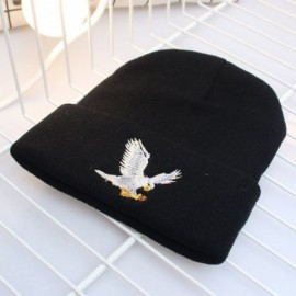 Skullies & Beanies Men's Winter ski Cap Knitting Skull hat - Eagle Black - C7187TG43X9 $13.22