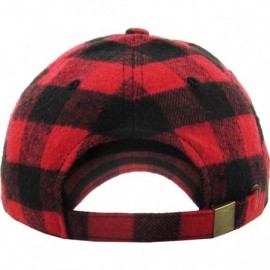 Baseball Caps Casual Lumberjack Plaid Suede Corduroy PU Melange Cap Dad Hat 6 Panel Baseball Classic Adjustable Soft - CQ12LL...