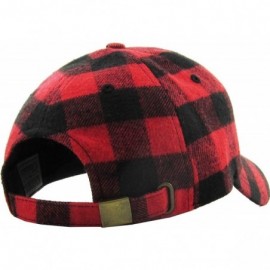 Baseball Caps Casual Lumberjack Plaid Suede Corduroy PU Melange Cap Dad Hat 6 Panel Baseball Classic Adjustable Soft - CQ12LL...