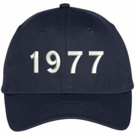 Baseball Caps 1977 Birth Year Embroidered Baseball Cap - Navy - CZ12F1DYAST $30.13