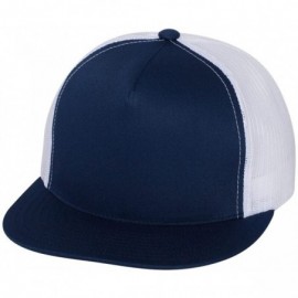 Baseball Caps Adjustable Snapback Classic Trucker Hat 6006 - Navy/White - CI11G6M7Z9H $8.22