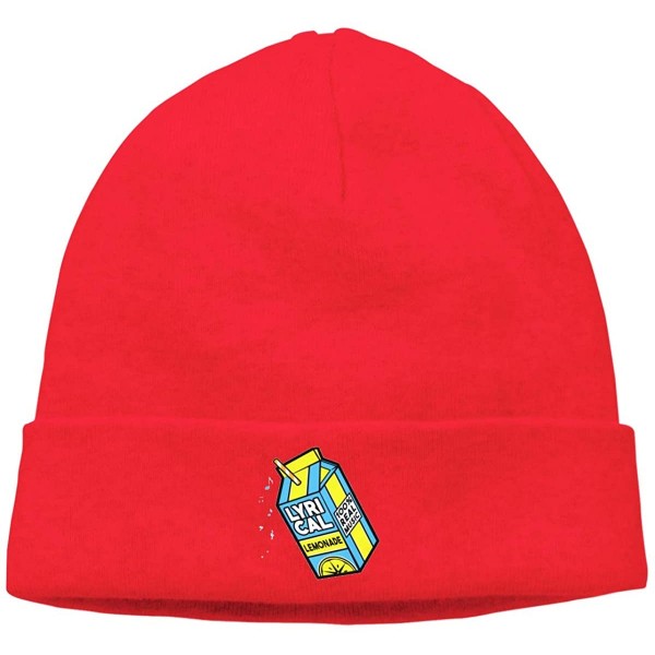 Skullies & Beanies Lemonade Real Lyrical Music Fashion Print Unisex Pullover Hedging Hat Casual Warm Winter Caps - Red - C719...