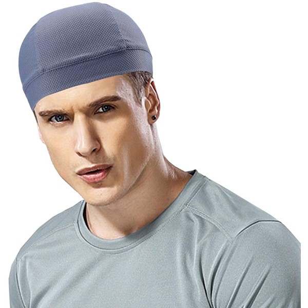 Skullies & Beanies Moisture Wicking Cooling Helmet Running - Gray - CE18GZEIOKX $11.03