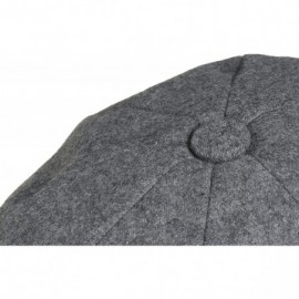 Newsboy Caps Men's 8 Piece 'Newsboy' Style Flat Cap Wool - Grey - CK188L5U776 $39.52