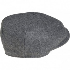 Newsboy Caps Men's 8 Piece 'Newsboy' Style Flat Cap Wool - Grey - CK188L5U776 $39.52