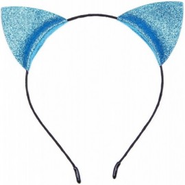Headbands Christmas Headband Glitter Antlers Cat Ears Holiday Cosplay Party Costume - A - Blue - Cat Ears - CP184RQZ66A $7.68