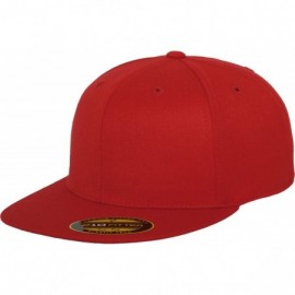 Baseball Caps Men's Premium 210 Fitted Cap - Red - CP11IMXRFJN $22.34