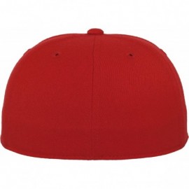 Baseball Caps Men's Premium 210 Fitted Cap - Red - CP11IMXRFJN $22.34