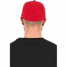 Baseball Caps Men's Premium 210 Fitted Cap - Red - CP11IMXRFJN $22.34