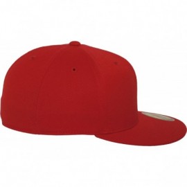 Baseball Caps Men's Premium 210 Fitted Cap - Red - CP11IMXRFJN $22.34