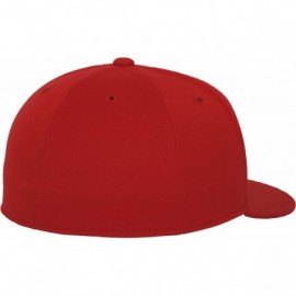 Baseball Caps Men's Premium 210 Fitted Cap - Red - CP11IMXRFJN $22.34