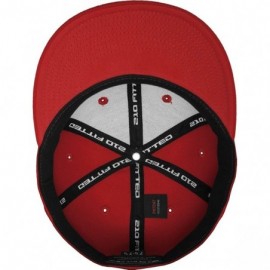 Baseball Caps Men's Premium 210 Fitted Cap - Red - CP11IMXRFJN $22.34