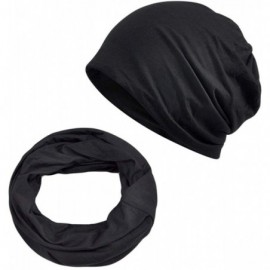 Skullies & Beanies Women's Baggy Slouchy Beanie Chemo Hat Cap Scarf - 2 Pack-q - CF18RZ9OHG4 $12.02