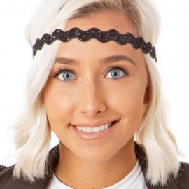 Headbands Cute Fashion Adjustable No Slip Hairband Headbands for Women Girls & Teens (3pk Black/Gold/Black Fashion Pack) - CS...