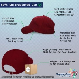 Baseball Caps Custom Soft Baseball Cap Tennis Sports B Embroidery Dad Hats for Men & Women - Burgundy - CB18SKRDM7S $24.98