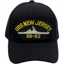 Baseball Caps USS New Jersey BB-62 Hat/Ballcap Adjustable"One Size Fits Most" - Black - C018EHLZQQO $16.96