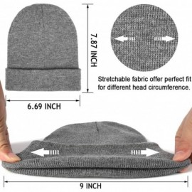 Skullies & Beanies Beanie for Men&Women- Daily Wool Beanies Unisex Winter Cuffed Plain Skull Knit Hat Cap - CU18YH77WGU $7.51