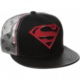 Baseball Caps Men's 6 Panel Printed Mesh Trucker - Black/Red - CC11N0ZBG6B $22.04