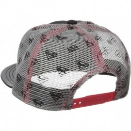 Baseball Caps Men's 6 Panel Printed Mesh Trucker - Black/Red - CC11N0ZBG6B $22.04