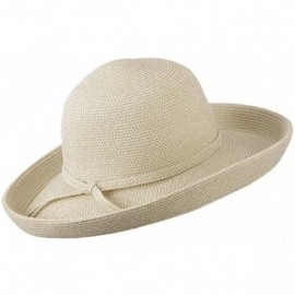 Sun Hats Kettle Brim UPF 50+ Cotton Paper Braid Hat - White Tweed W33S22A - CV11D3H9DTD $41.66