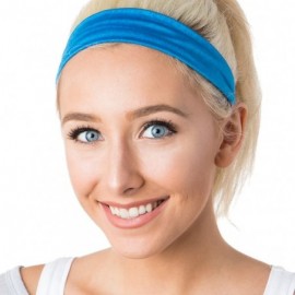 Headbands Xflex Crushed Adjustable & Stretchy Wide Softball Headbands for Women & Girls - Lightweight Crushed Blue - CR17Y7O8...