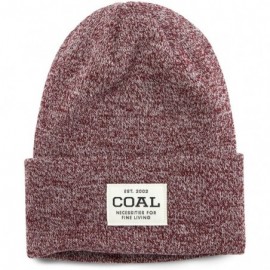 Skullies & Beanies Men's The Uniform Fine Knit Workwear Cuffed Beanie Hat - Burgundy Marl - C018W6KILKL $17.42