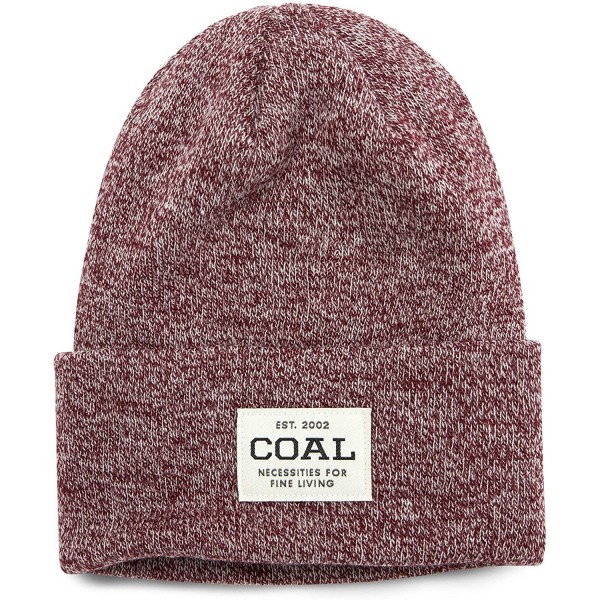 Skullies & Beanies Men's The Uniform Fine Knit Workwear Cuffed Beanie Hat - Burgundy Marl - C018W6KILKL $17.42