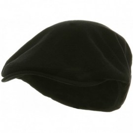 Newsboy Caps Big Size Elastic Wool Ivy Cap - Black - CP113HAJPHZ $57.52