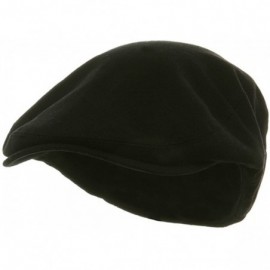 Newsboy Caps Big Size Elastic Wool Ivy Cap - Black - CP113HAJPHZ $33.62