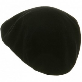 Newsboy Caps Big Size Elastic Wool Ivy Cap - Black - CP113HAJPHZ $33.62