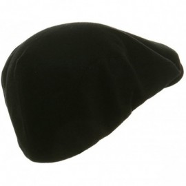 Newsboy Caps Big Size Elastic Wool Ivy Cap - Black - CP113HAJPHZ $33.62