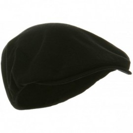 Newsboy Caps Big Size Elastic Wool Ivy Cap - Black - CP113HAJPHZ $33.62