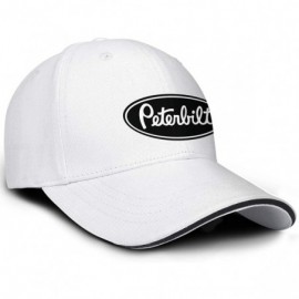 Baseball Caps Unisex Man Baseball Hat Hip Hop Adjustable Mesh Captain-Peterbilt-tiucks-Flat Cap - White-1 - CU18AH0Z446 $15.52