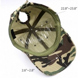 Baseball Caps Ponytail Unconstructed Washed Dad Hat Messy High Bun Ponycaps Plain Baseball Cap - Distressed Camo - CG18WCSZL0...