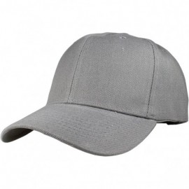 Baseball Caps Plain Blank Baseball Caps Adjustable Back Strap Wholesale LOT 12 PC'S - Light Gray - CY12O816WNC $19.79