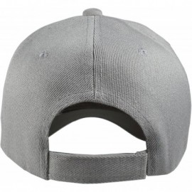 Baseball Caps Plain Blank Baseball Caps Adjustable Back Strap Wholesale LOT 12 PC'S - Light Gray - CY12O816WNC $19.79
