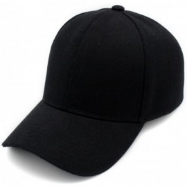 Baseball Caps Baseball Cap Men Women - Classic Adjustable Plain Hat - Black - CG17YKI873E $7.12